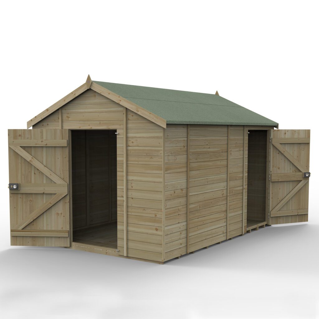 Timberdale 12×8 Apex Shed No Window – Combo with Installation 5013053196151 2